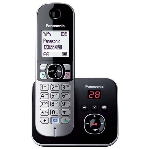 تلفن بیسیم پاناسونیک مدل KX-TG6821 مشکی دارای منو فارسی