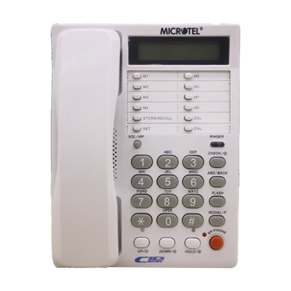تلفن رومیزی میکروتل مدل KX-TSC29CID | گارانتی اصالت سلامت فیزیکی | اصلی تک رنگ سفید