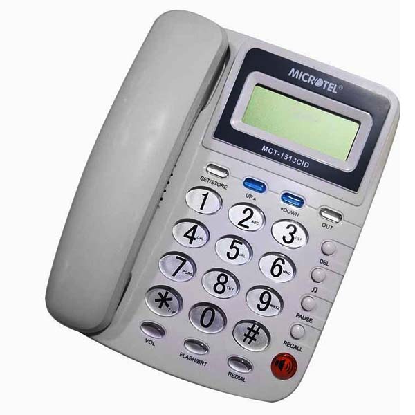 خرید ، مشخصات و قیمت تلفن رومیزی میکروتل مدل Microtel MCT-1513CID|فروشگاه اینترنتی دیجی پانا | 05132239200