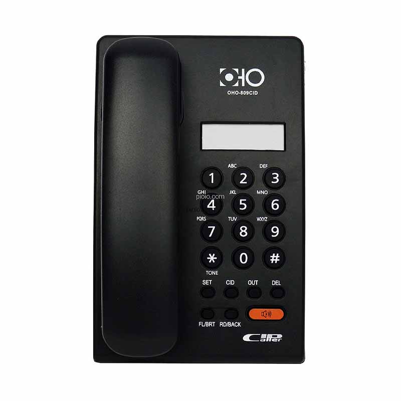 تلفن رومیزی اهو مدل OHO-809CID | مشکی |فروشگاه اینترنتی دیجی پانا | 05132239200