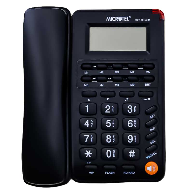 خرید ، مشخصات و قیمت تلفن رومیزی میکروتل مدل Microtel MCT-1545CID Landline Phone | موسسه مخابراتی آسمان هشتم | نمایندگی رسمی پاناسونیک | فروشگاه اینترنتی دیجی پانا | 05132239200