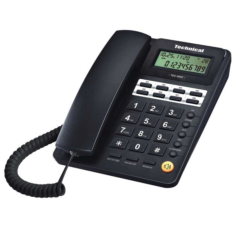 تلفن تکنیکال مدل TEC-5852| Technical TEC-5852 Ladnline Phone | دارای گارانتی 12 ماهه تکنیکال | موسسه مخابراتی آسمان هشتم | نمایندگی رسمی پاناسونیک | فروشگاه اینترنتی دیجی پانا | 05132239200