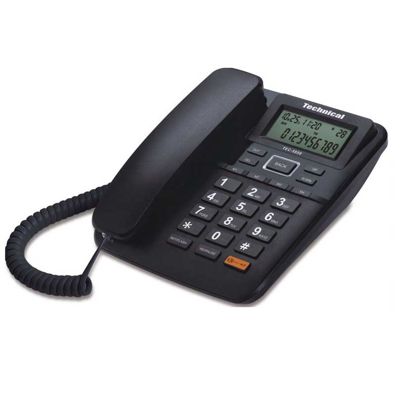 تلفن تکنیکال مدل TEC-5859| Technical TEC-5859 Ladnline Phone | دارای گارانتی 12 ماهه تکنیکال | موسسه مخابراتی آسمان هشتم | نمایندگی رسمی پاناسونیک | فروشگاه اینترنتی دیجی پانا | 05132239200
