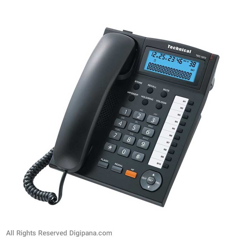 تلفن رومیزی تکنیکال مدل TEC-1072 | گارانتی 12 ماهه تکنیکال