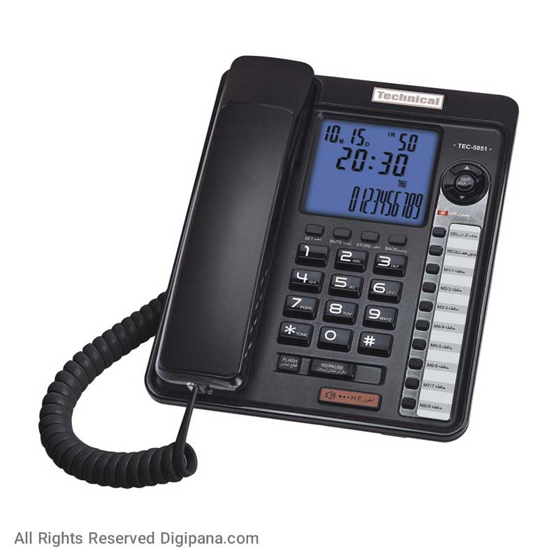 تلفن رومیزی تکنیکال مدل TEC-5851 | گارانتی 12 ماهه تکنیکال